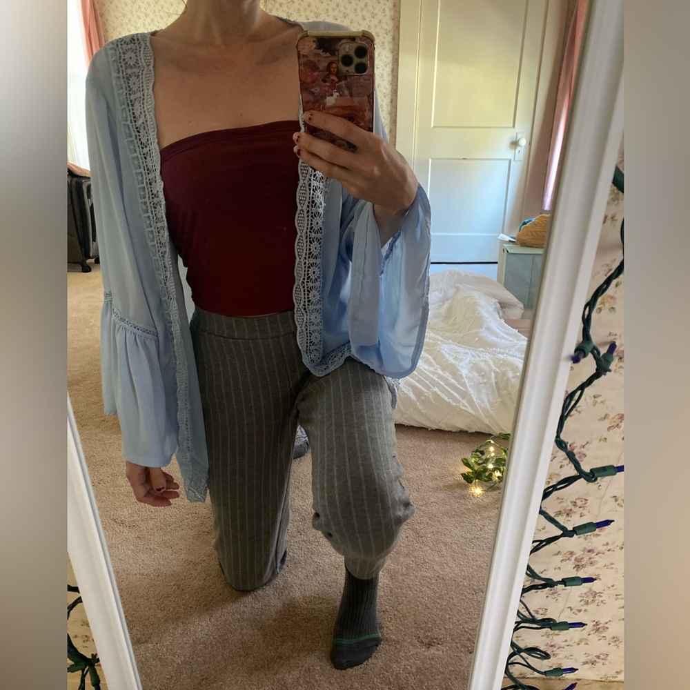 Baby blue lightweight cover up! Love this so much no tags but super soft